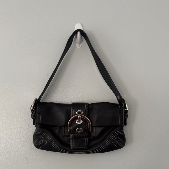 Coach Vintage Y2k Shoulder Bag Leather with Silver Hardware - Picture 1 of 14